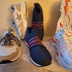 Women's Sneakers (Michael Kors, FILAS, BO HO) Description For Prices