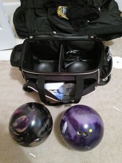 Bowling bag with 2 bowling balls