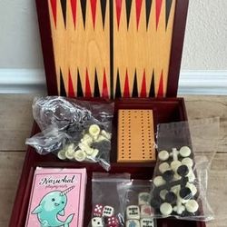 Multi Game Family Travel Chess Checkers Backgammon etc just $5 