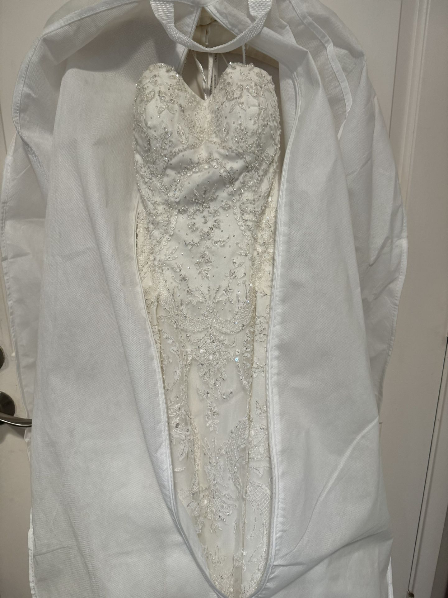 Gorgeous Oleg Cassini Beaded Classic Wedding Dress
