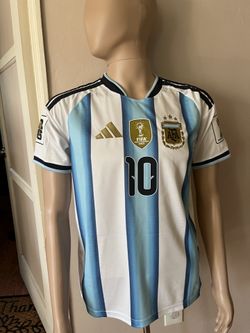 Argentina soccer jerseys Messi size Small and 4XL.