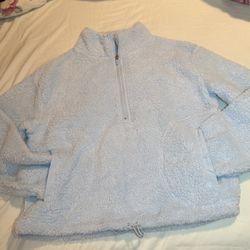 No Boundaries Half Zip Plush Pullover with Pockets NWOT Size L (12-14) 