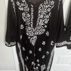 Brown velvet cord set