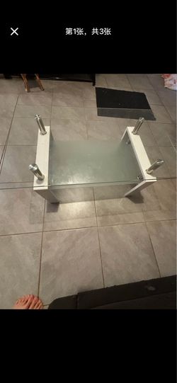 Modern 2-Tier Glass Coffee Table