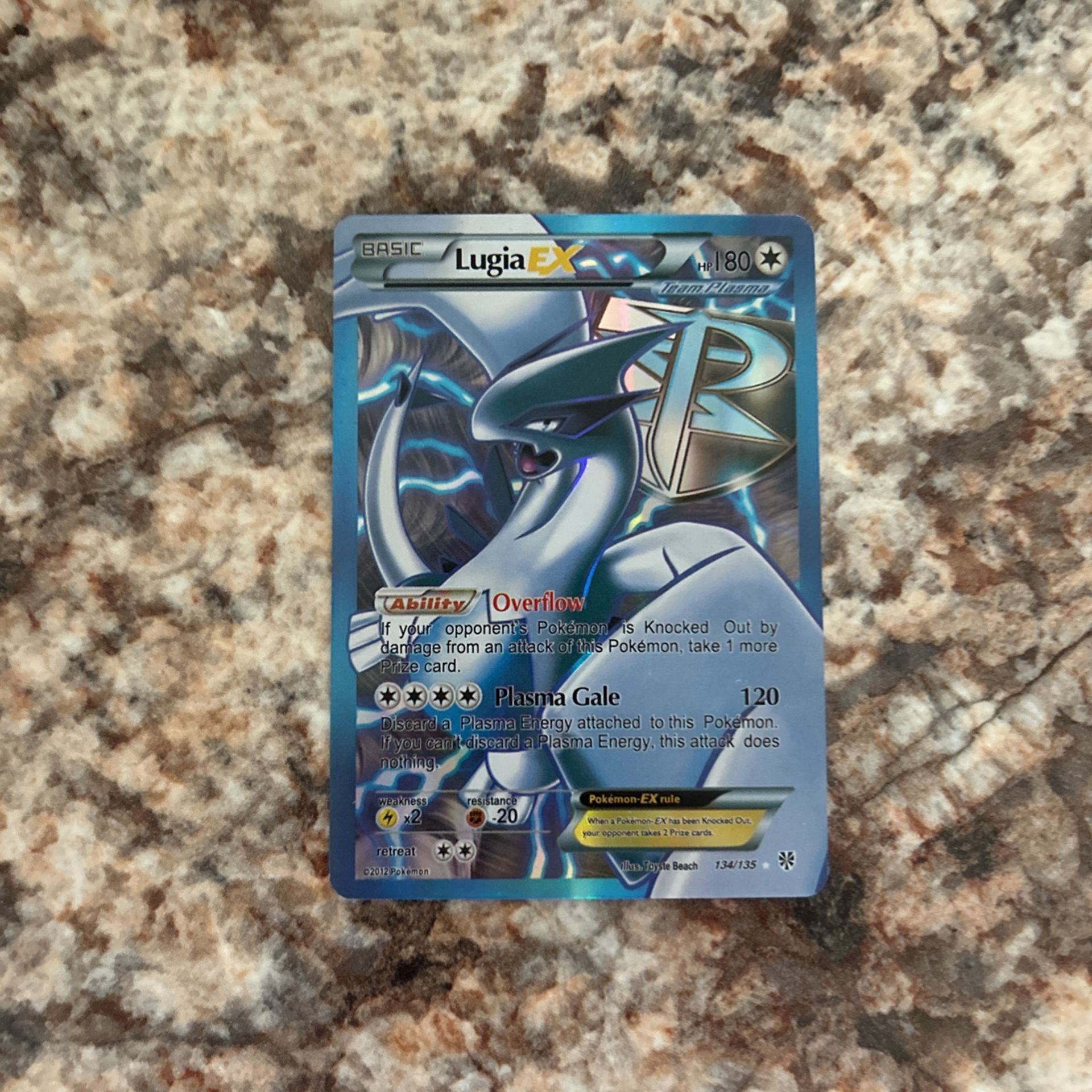 Pokémon card Lugia Ex 134/135