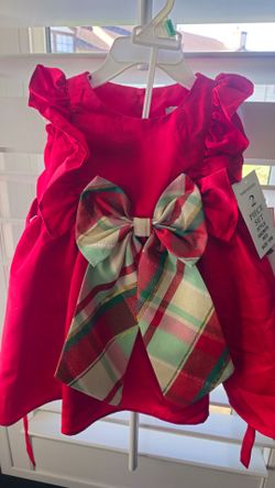 Rare Editions Dress & Bloomer 2-Piece Set Red Holiday Outfit Baby Girl 18Months