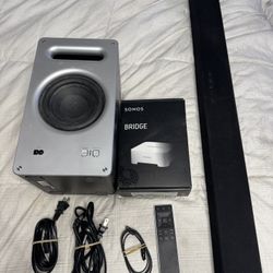 Vizio Sound Bar And Woofer With Sonos Bridge