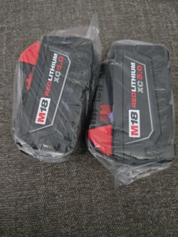 MILWAUKEE M18 2 BATTERIES 5.0AH $100 EACH 
