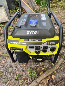 RYOBI 8125/6500-Watt Gas Powered Portable Generator With CO Detect Shutdown Sensor For Storms