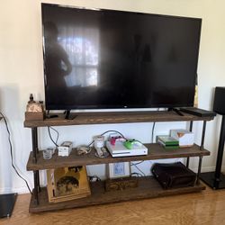 Industrial Pipe And Wood Shelf