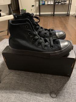 YOUTH ALL STAR CONVERSE CHUCK TAYLOR 3S121 BLACK MONOCH CANVAS CASUAL SHOE SZ 13