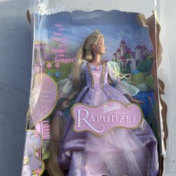 2001 Barbie As Rapunzel Doll Musical Hair Brush
