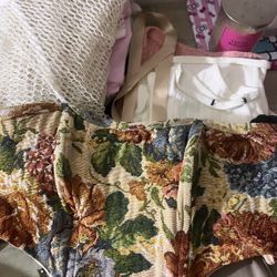 Floral Print Lace Up Corset 