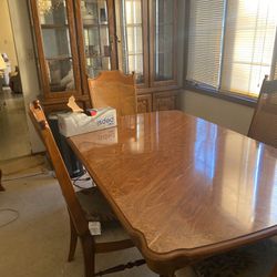 Dining Table And Hutch
