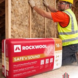 Rockwool SAFE’n’SOUND Stone Wool Insulation – Unfaced Batt – New