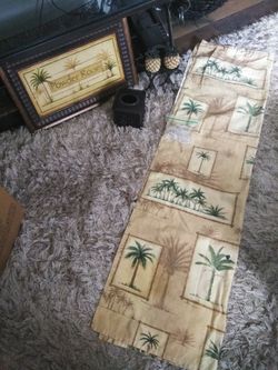 Palm tree bathroom set