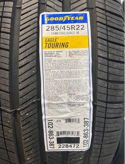 🛞 BRAND NEW GOODYEAR EAGLE TOURING ALL SEASON TIRES – 285/45R22 🛞  ✅ Size: 285/45R22 ✅ Brand: Goodyear Eagle Touring ✅ Load Index: 114H XL (Extra Lo