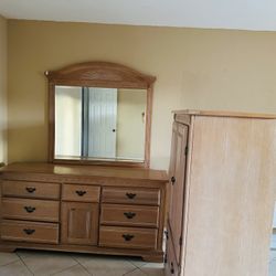 Dresser, Armoire And Mirror