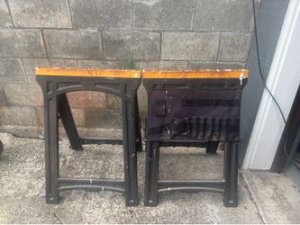 Plastic Sawhorses with Tool Bag
