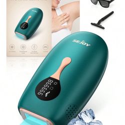 Sejoy IPL Laser Hair Removal Device With Cooling System, Painless Whole-Body Hair Removal Ice Point Hair Removal Device New Open Box