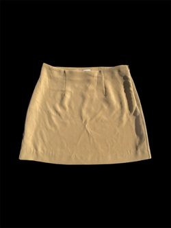 Women’s Tailored Tan Mini Skirt, 6