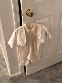 Boys SILK christening romper