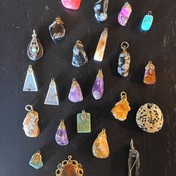 Polished Geodes, Rocks & Crystal Pendants $1 EACH
