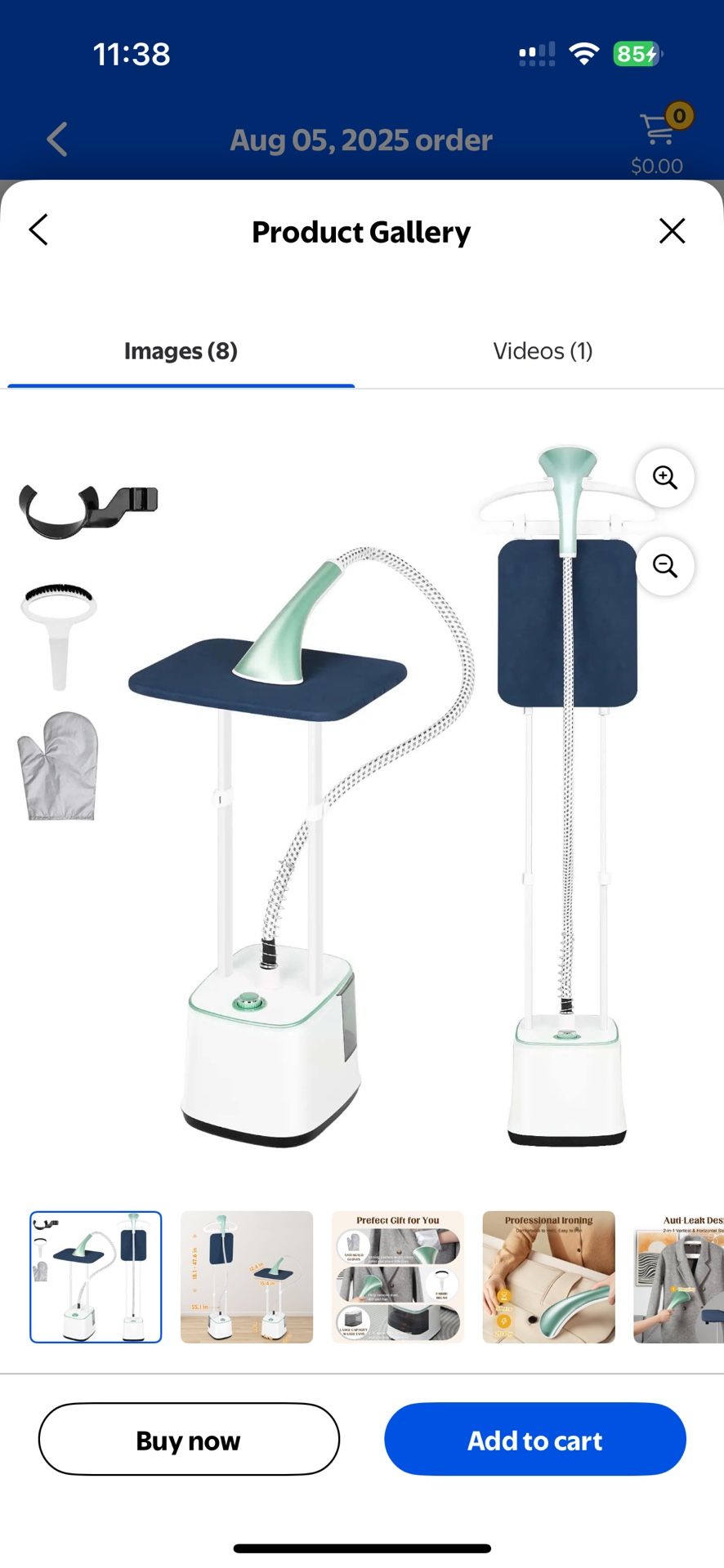 Brand New 2000W Standing Garment Steamer with 10 Steam Levels, 2.7L Tank for 90 Min Steam, Dual Rod Adjustable Height, Vertical & Flat Ironing with Ac