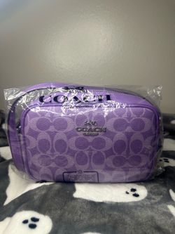 Coach Purple Signature Camera/Crossbody Bag