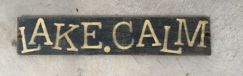 Lake Calm Wooden Rustic Sign