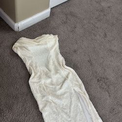 Graduation dress Windsor White Beaded Dress