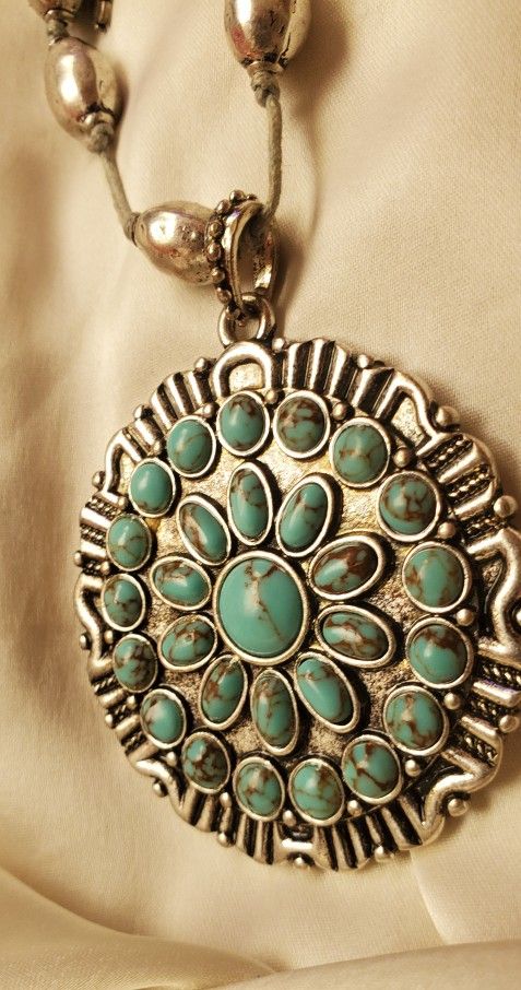 Long Turquoise Necklace - 32"
