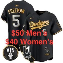 WOMEN’S LOS ANGELES DODGERS FREDDIE FREEMAN STITCHED JERSEY SMALL UP TO 2XL