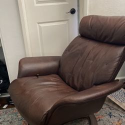 Leather Recliner Chair With Ottoman 