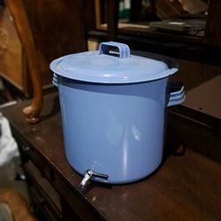 Large Enamel Pot With Spout 