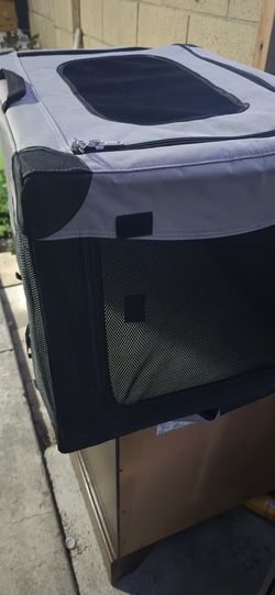 Doggy  Portable Canvas Crate -Casita De Prrito Collapsible 