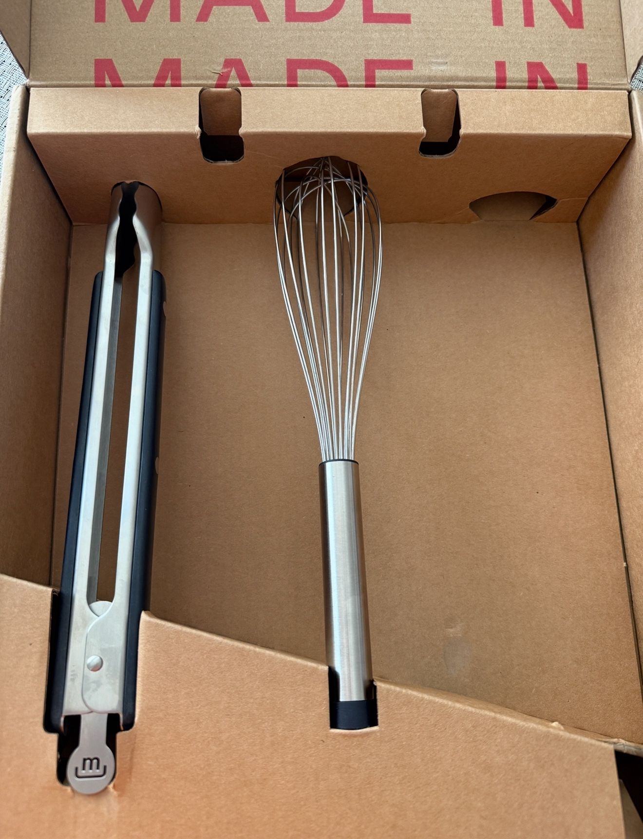 Made In Whisk And Tongs New In Box 