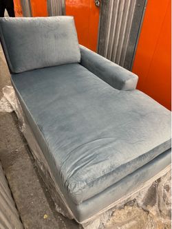 Huntington House Sectional Light Blue Velvet