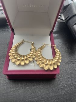 Aretes De 14 Kilates Oro Slido 