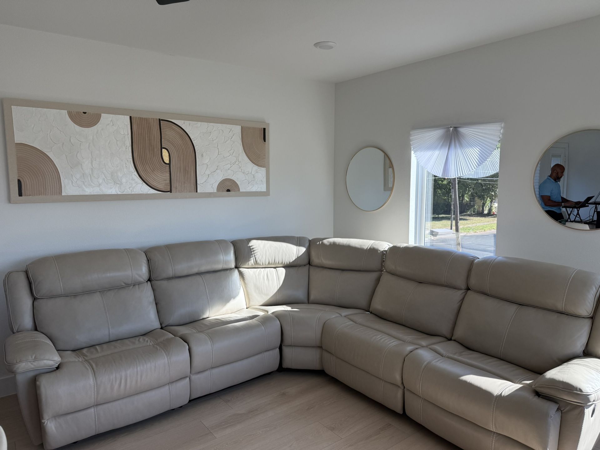 Genuine Leather Couch- Excellent Condition