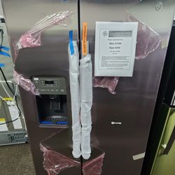 25.3 cu.ft. Side by Side Retrigerator In Fingerprint Resistant Stainless Steel Standard Depth