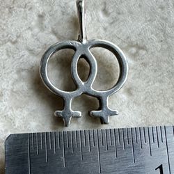 Sterling Silver Double Venus Pendant 