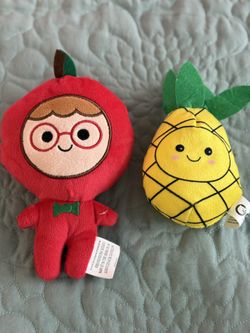 Cute Fruit Plush Toys – Apple & Pineapple (Set of 2)