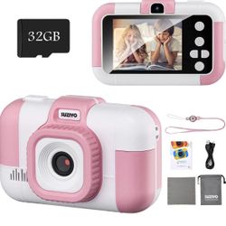 Children Digital Selfie Video Camcorder 1080P Dual Lens 2.4 Inch HD, Birthday Christmas Electronic Gifts