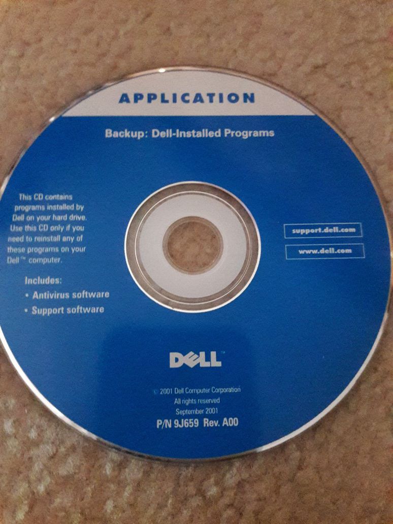 Backup Dell-installed programs.....Application