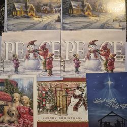 7 Large CHRISTMAS CARDS