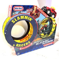 Little Tikes Slammin’ Racers Turbo Tire Playset – Slam Powered Vehicle Toy