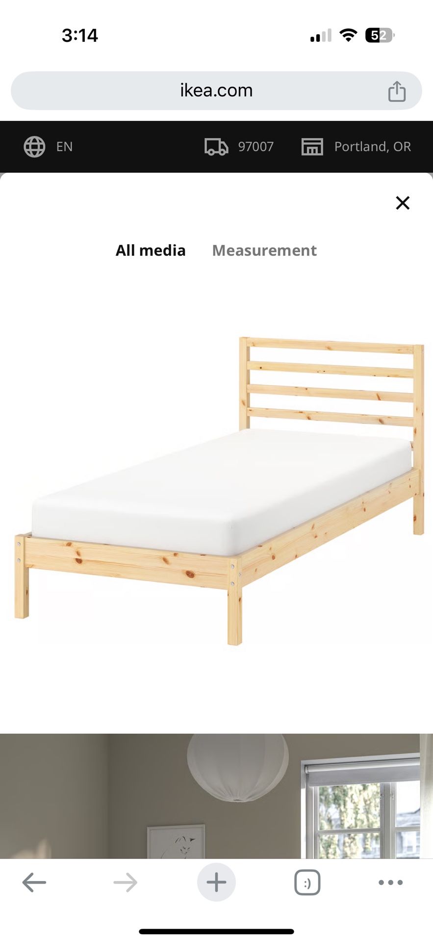 IKEA TARVA TWIN BED