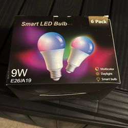 9W Smart Bulb PACK Of  6 LED  Smart Lights