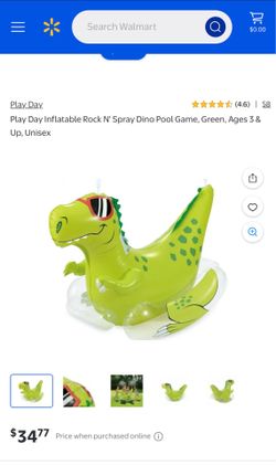 Riding inflatable dinosaur